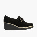 Abotinado en Ante de mujer color negro