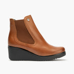 Botín Chelsey en Napa con elásticos de mujer color cuero