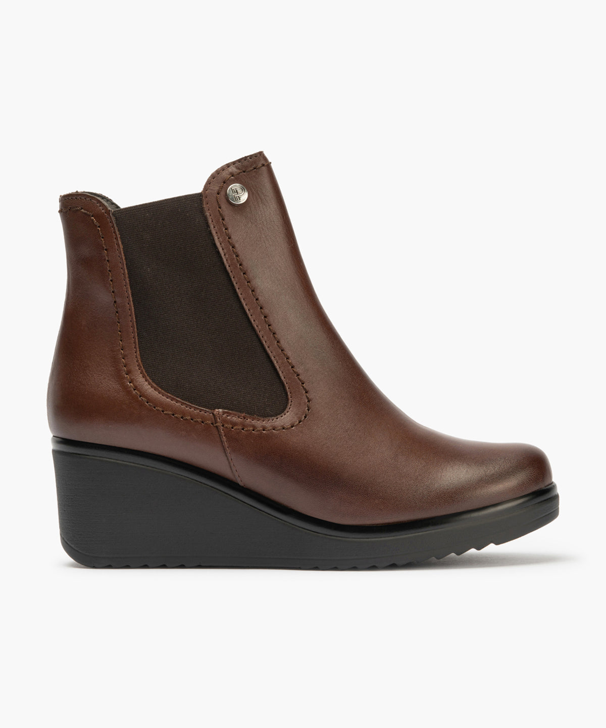Botín Chelsey en Napa con elásticos de mujer color marron