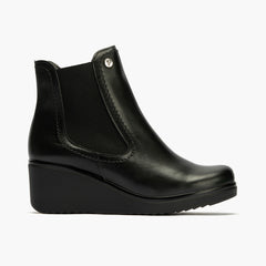 Botín Chelsey en Napa con elásticos de mujer color negro