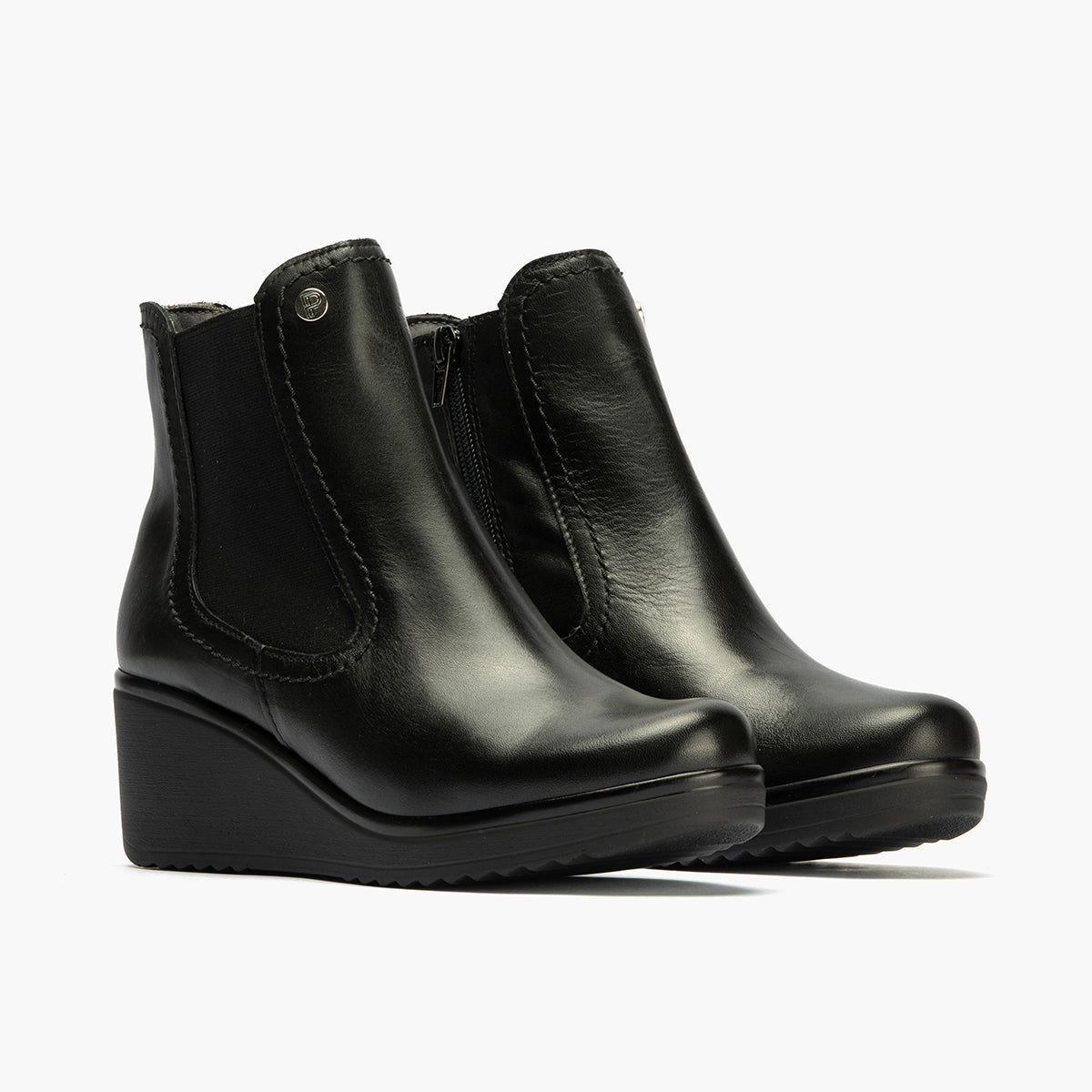 Botín Chelsey en Napa con elásticos de mujer color negro