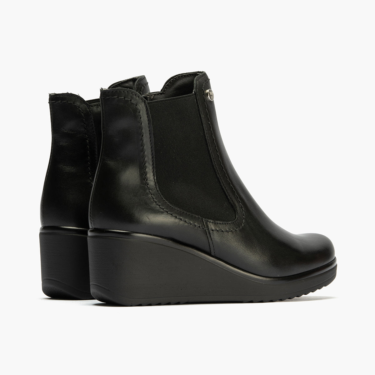 Botín Chelsey en Napa con elásticos de mujer color negro