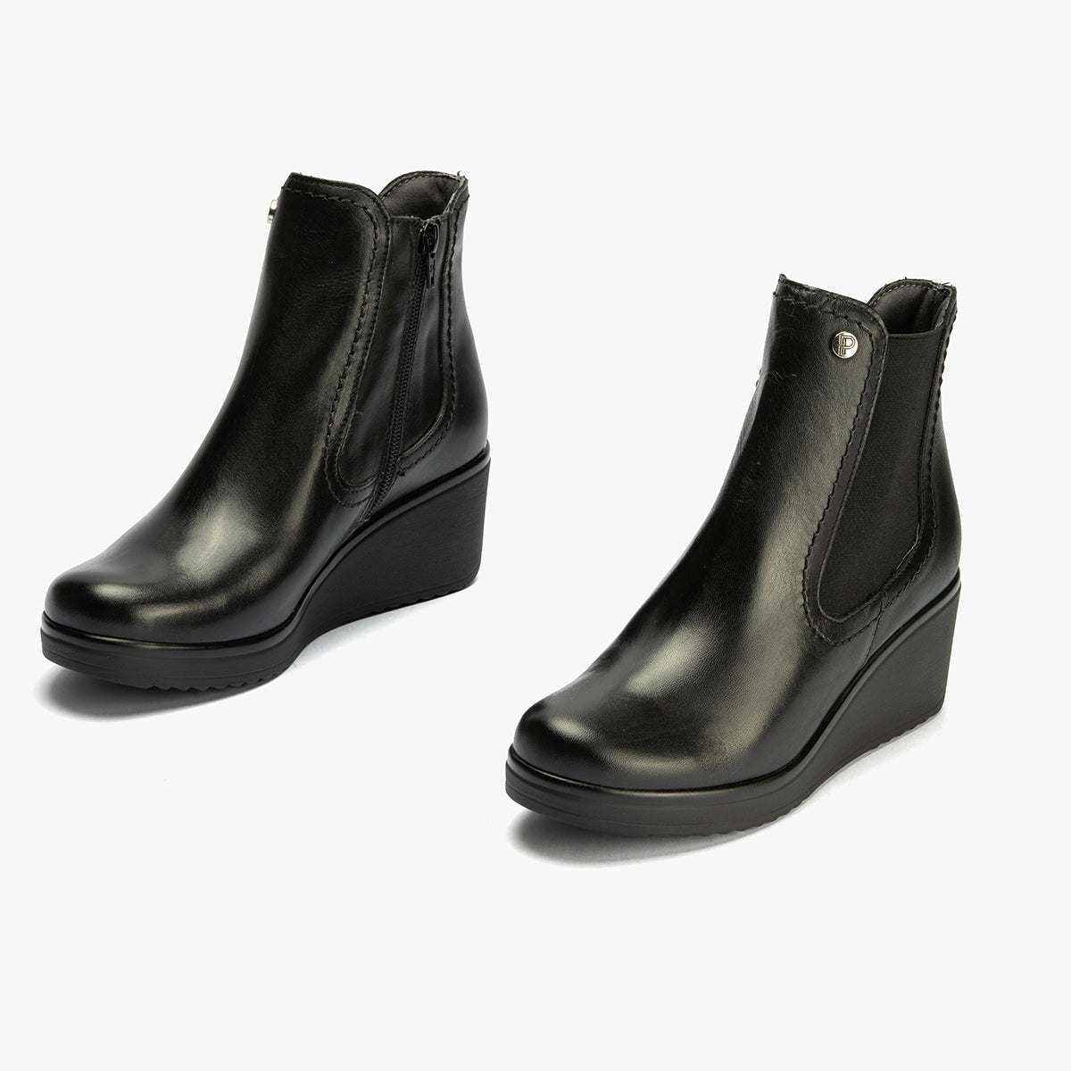 Botín Chelsey en Napa con elásticos de mujer color negro