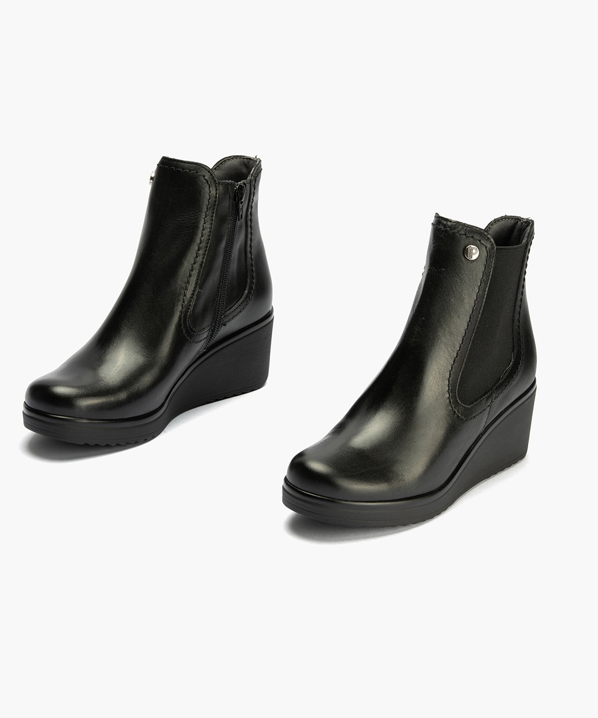 Botín Chelsey en Napa con elásticos de mujer color negro