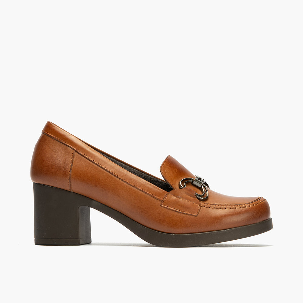 Mocasín en Napa de mujer color cuero