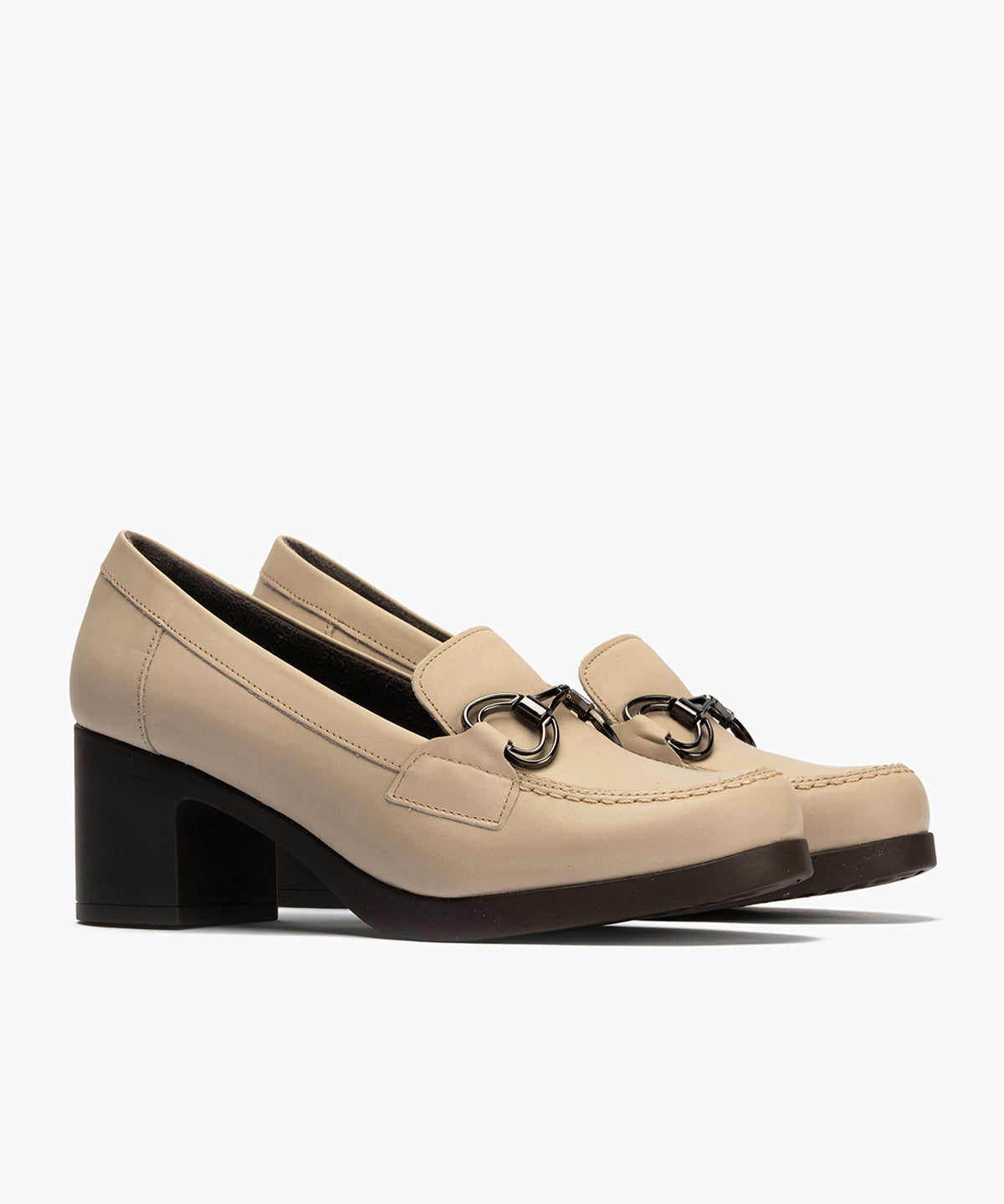 Mocasín en Napa de mujer color piedra