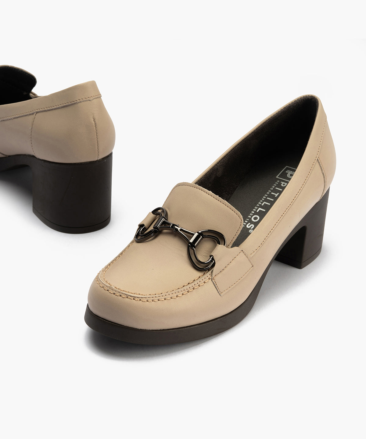 Mocasín en Napa de mujer color piedra