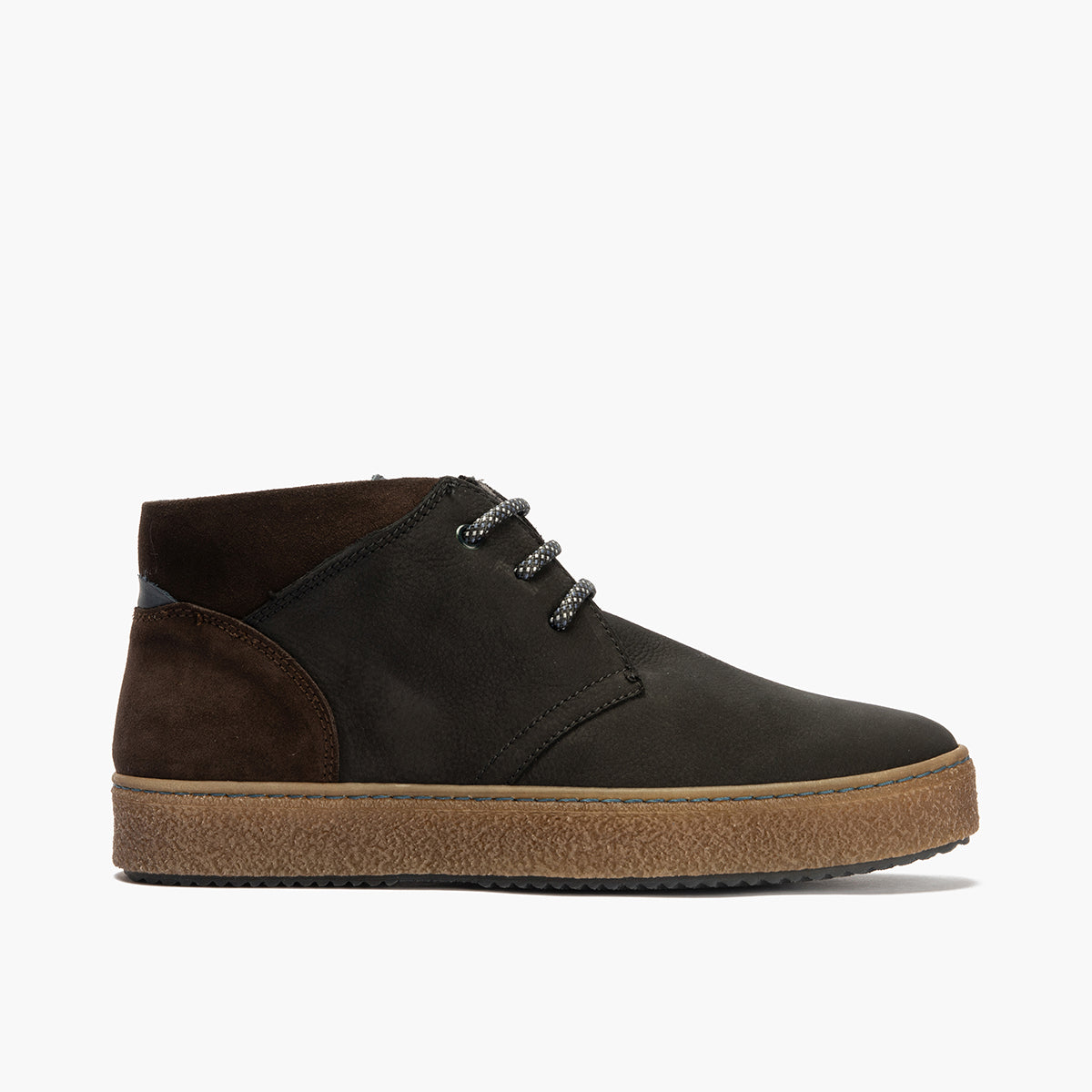 Botín Safari hombre con cordones color negro