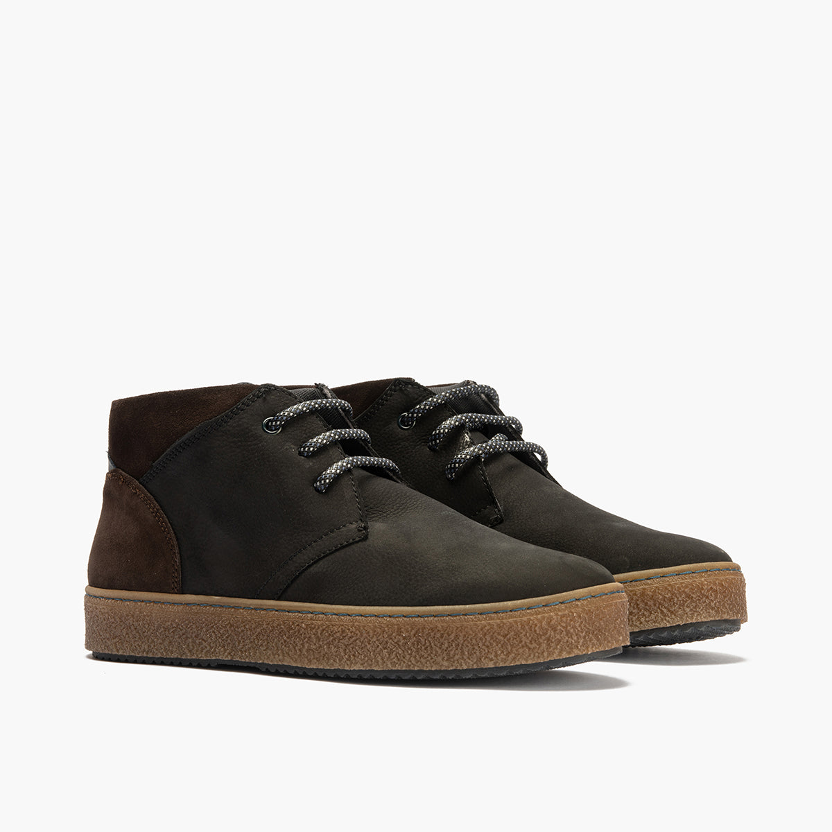 Botín Safari hombre con cordones color negro
