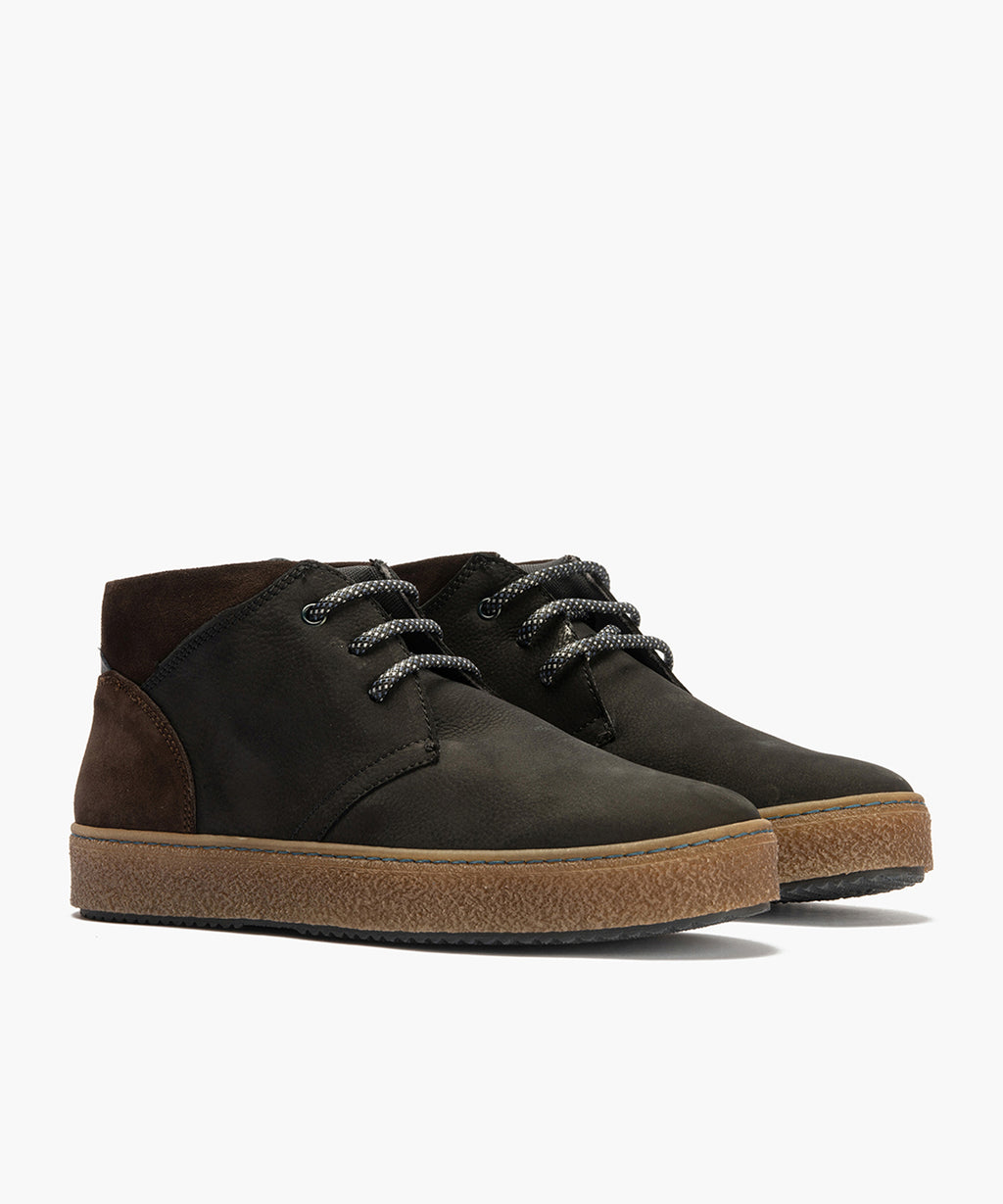Botín Safari hombre con cordones color negro