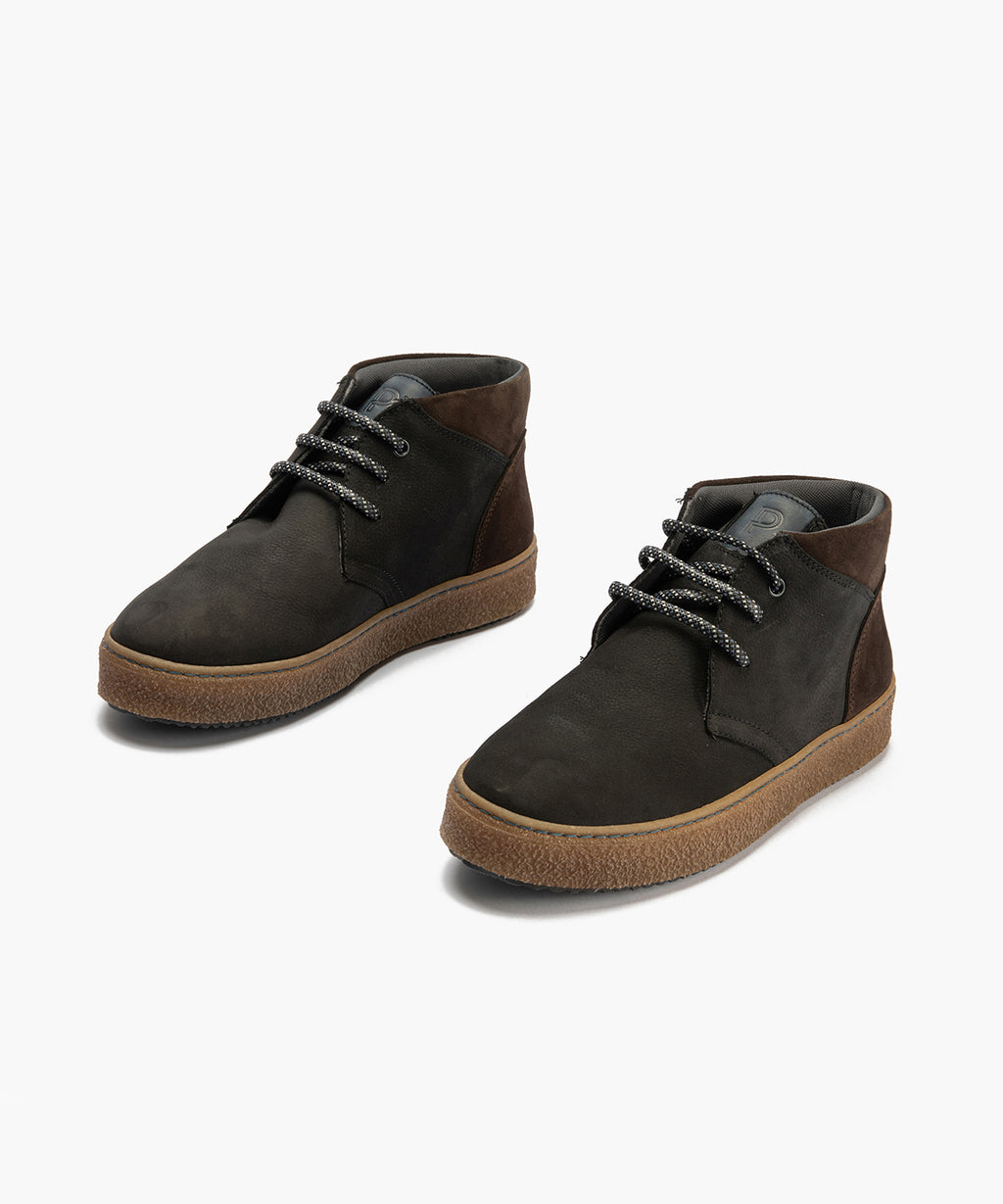 Botín Safari hombre con cordones color negro