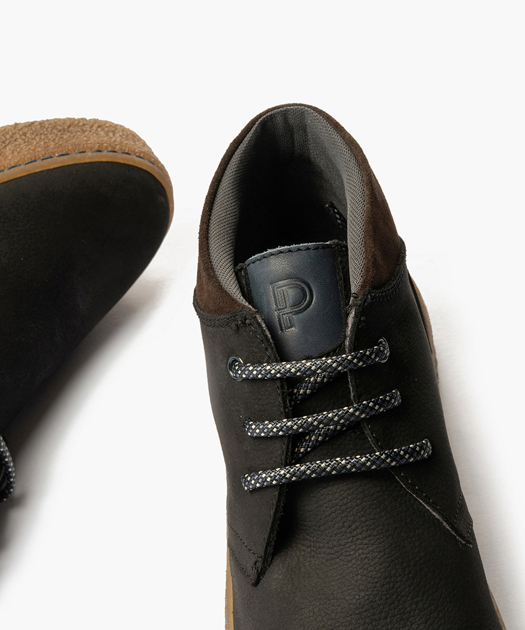 Botín Safari hombre con cordones color negro