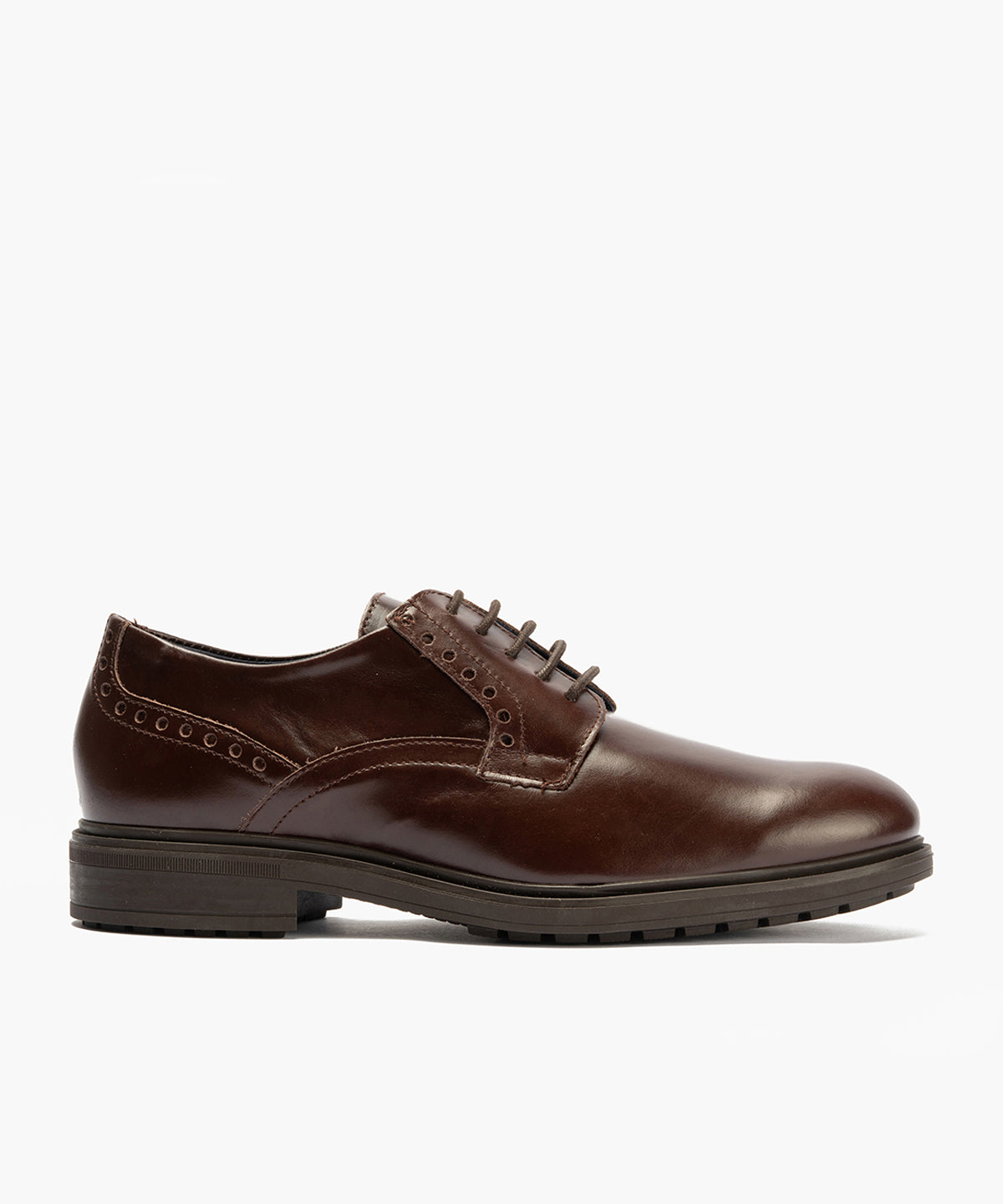 Blucher en Napa hombre con cordones color marron