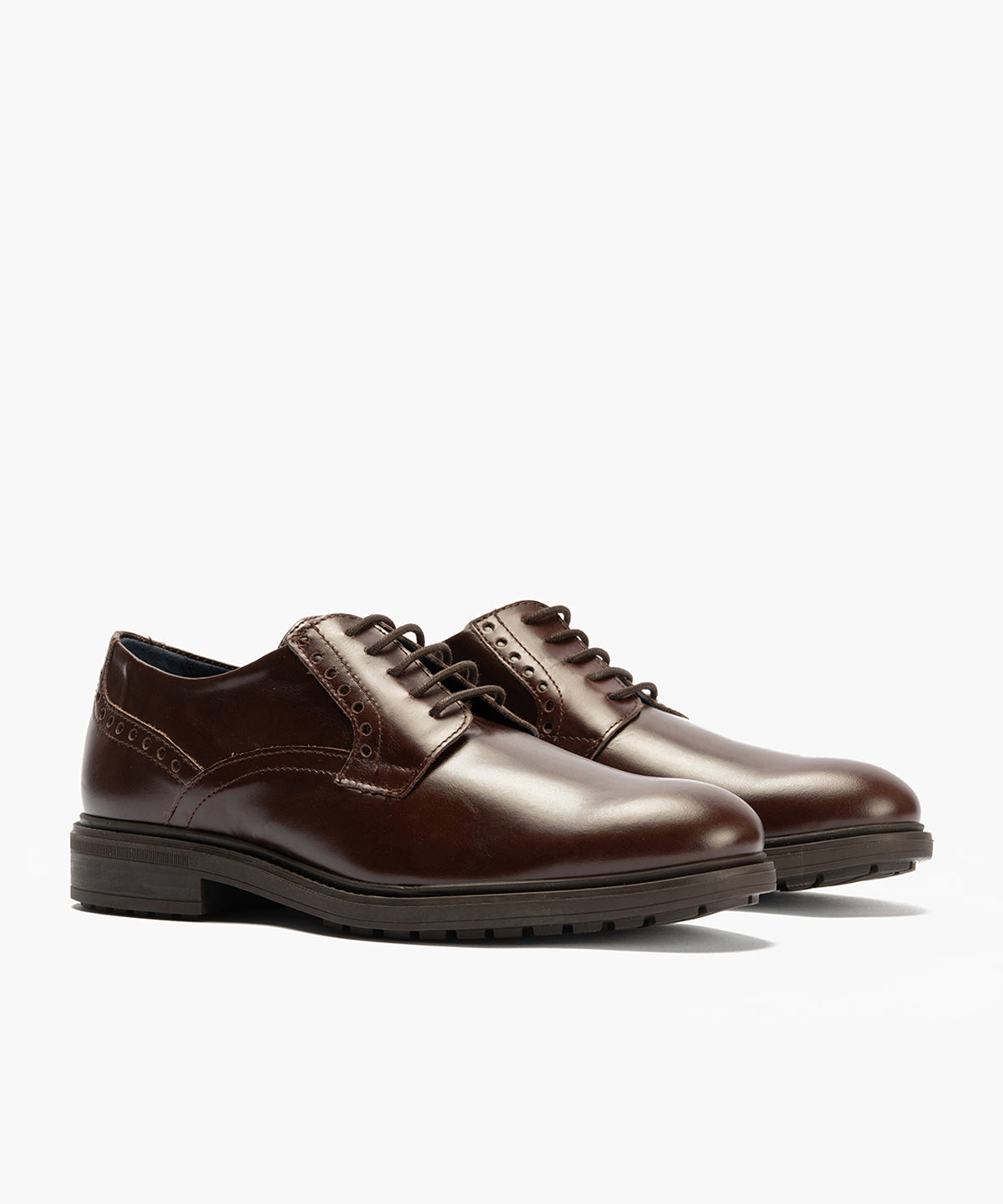 Blucher en Napa hombre con cordones color marron
