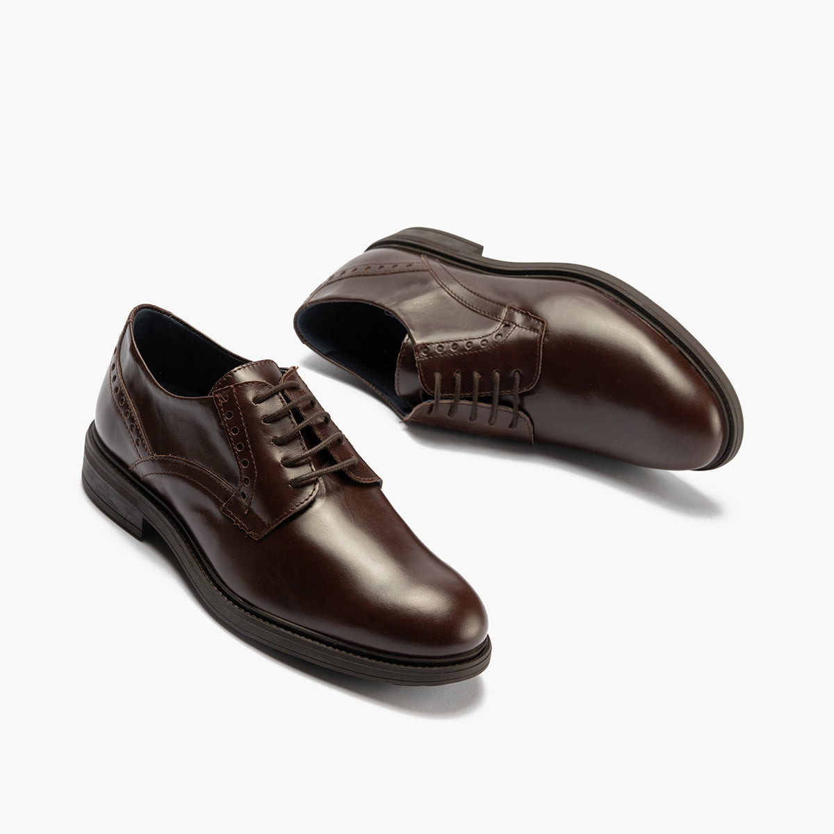 Blucher en Napa hombre con cordones color marron