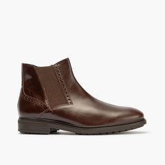 Botin Chelsey hombre con elasticos color marron