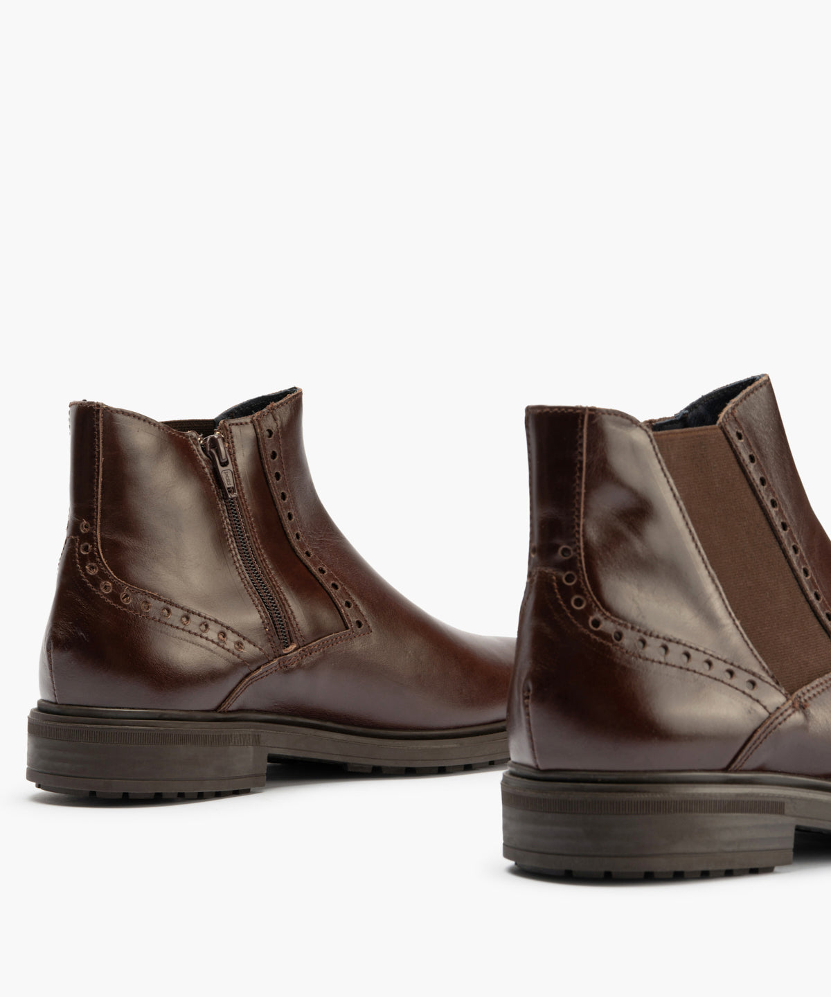 Botin Chelsey hombre con elasticos color marron