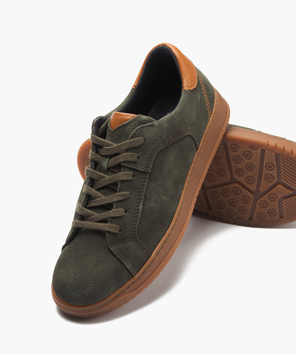 Basket en Serraje hombre color kaki