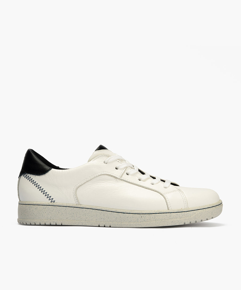 Basket Blanco hombre en napa color blanco