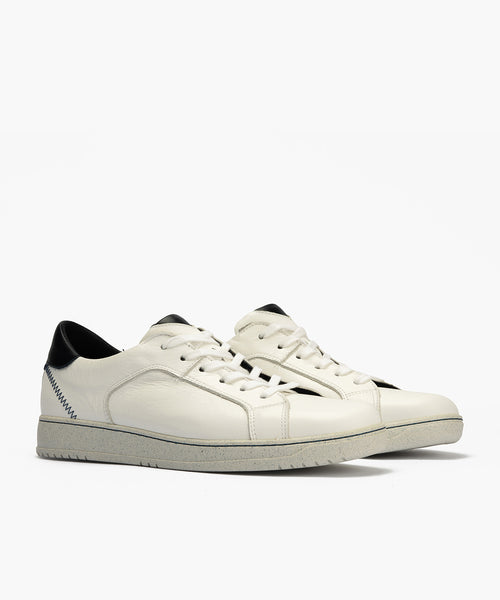 Basket Blanco hombre en napa color blanco