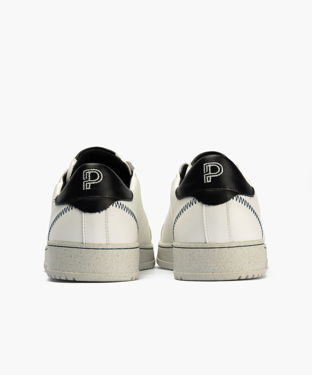 Basket Blanco hombre en napa color blanco