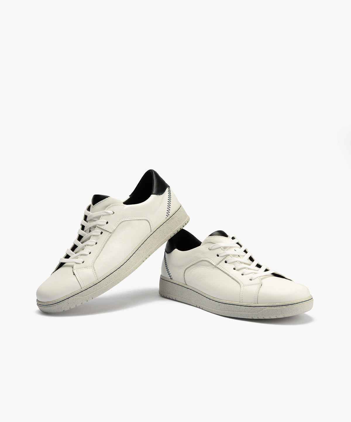 Basket Blanco hombre en napa color blanco