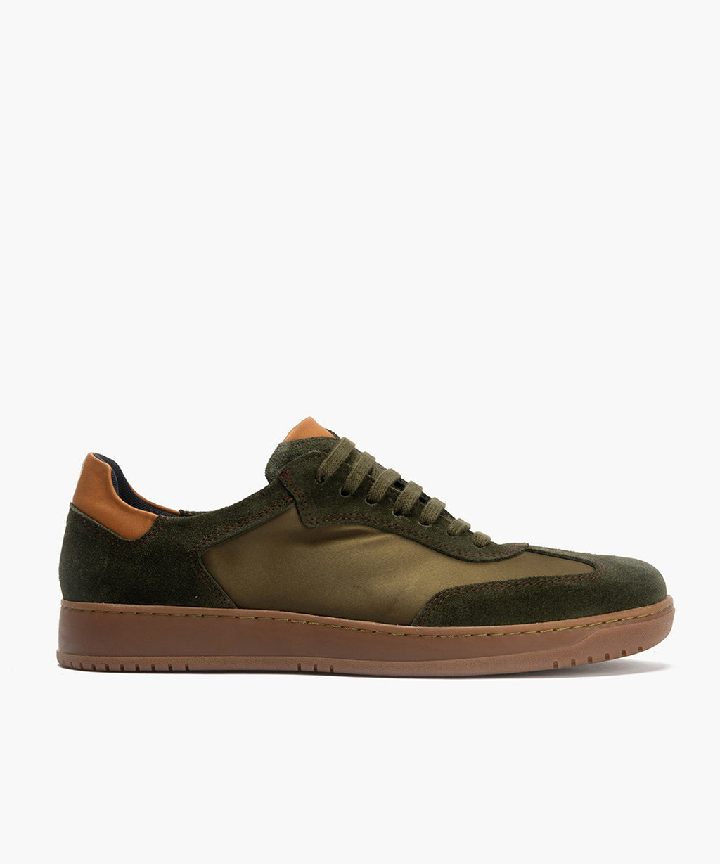 Deportivo con Nylon y serraje hombre color kaki