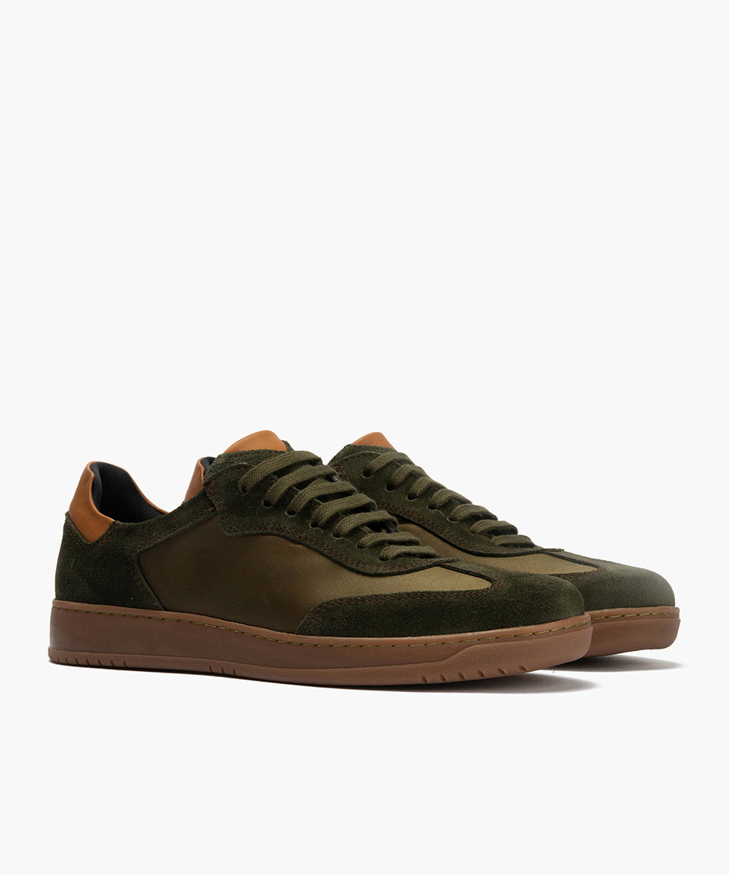 Deportivo con Nylon y serraje hombre color kaki