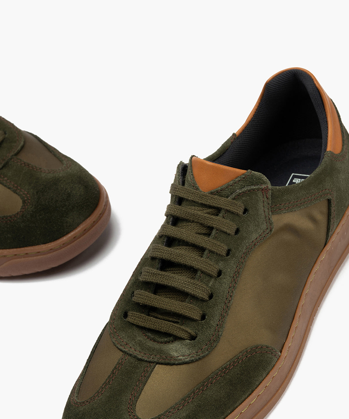 Deportivo con Nylon y serraje hombre color kaki