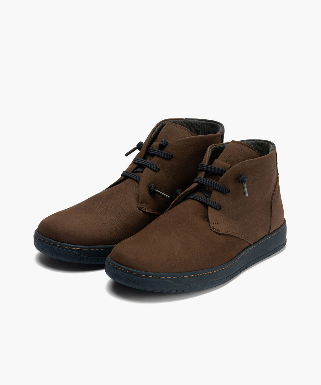 Botín Safari hombre con cordones color marron