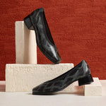 Salón de Pico en Fantasía con Elásticos de mujer color negro