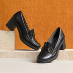 Mocasín en Napa de mujer color negro