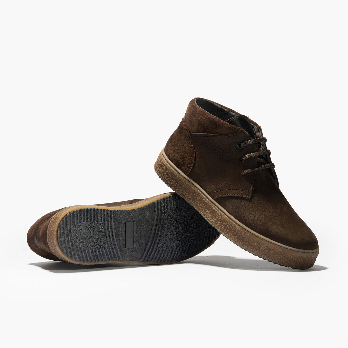 Botín Safari hombre con cordones color marron