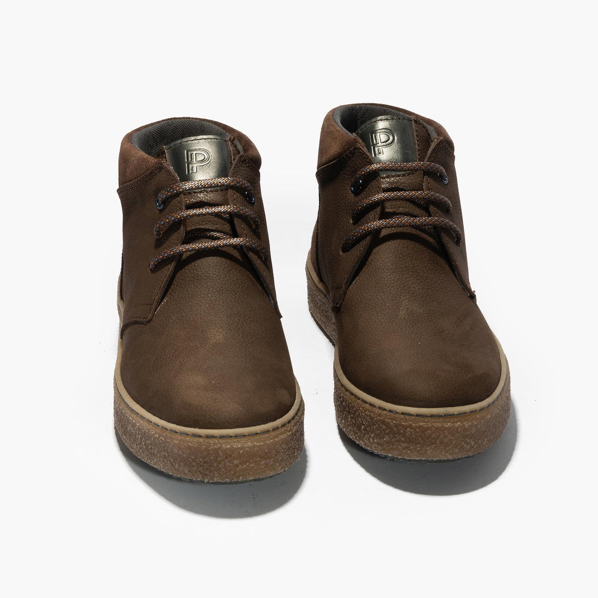 Botín Safari hombre con cordones color marron