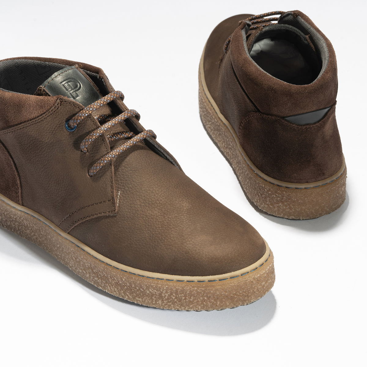 Botín Safari hombre con cordones color marron