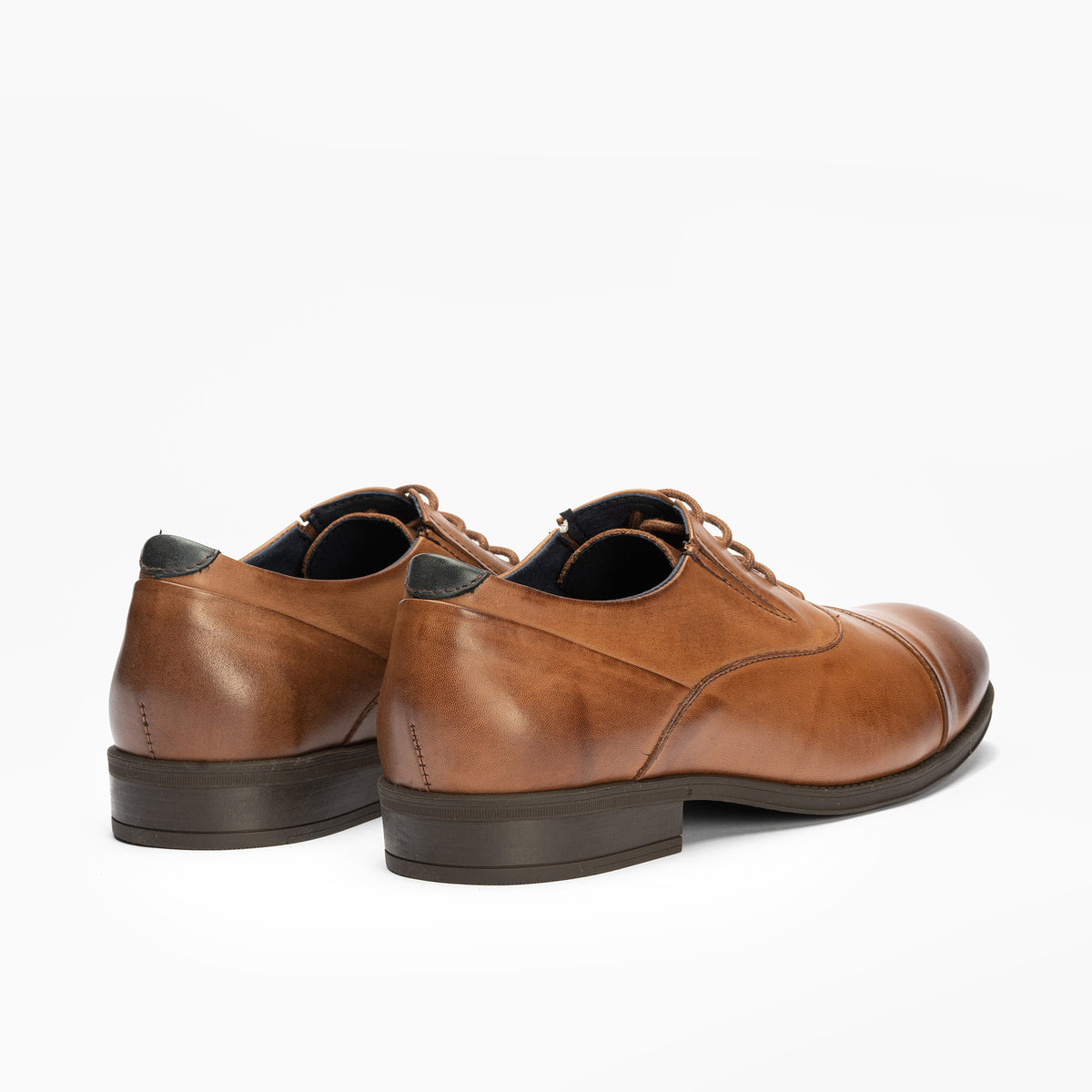 Blucher vestir hombre piel con cordones color libano