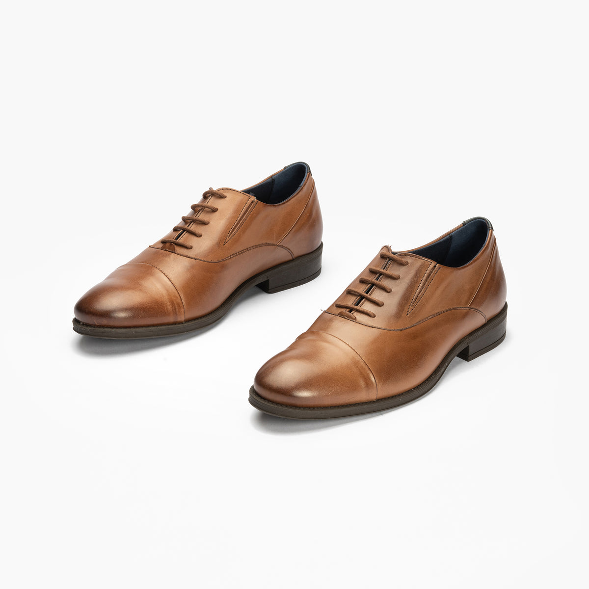 Blucher vestir hombre piel con cordones color libano