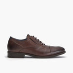 Blucher vestir hombre piel con cordones color marron