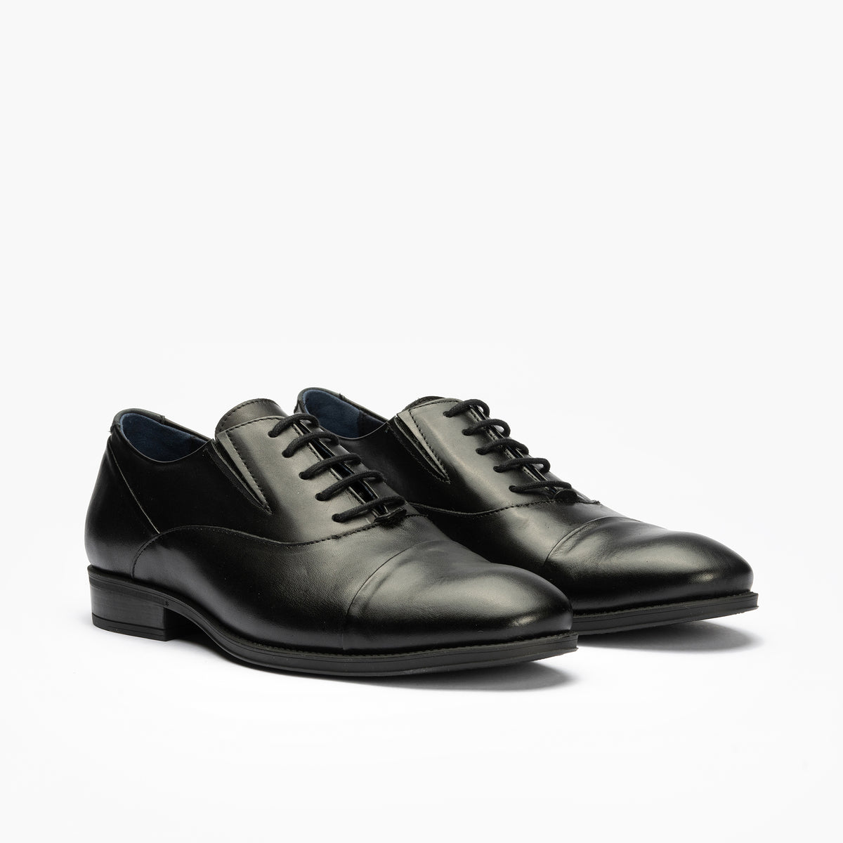 Blucher vestir hombre piel con cordones color negro