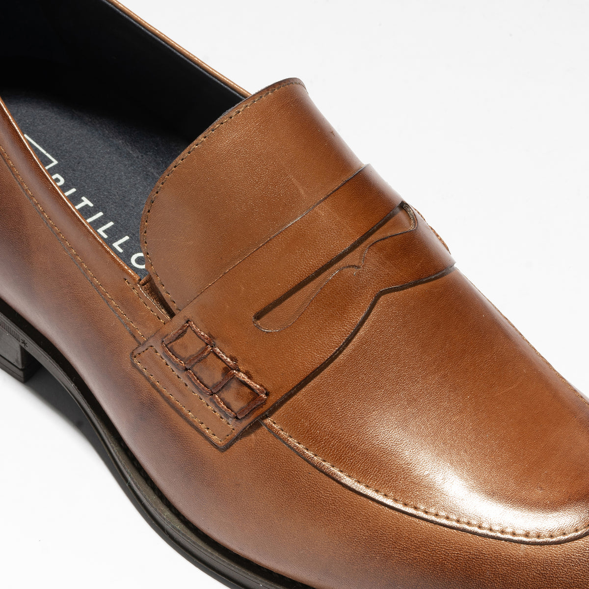 Mocasin vestir con antifaz hombre color cuero