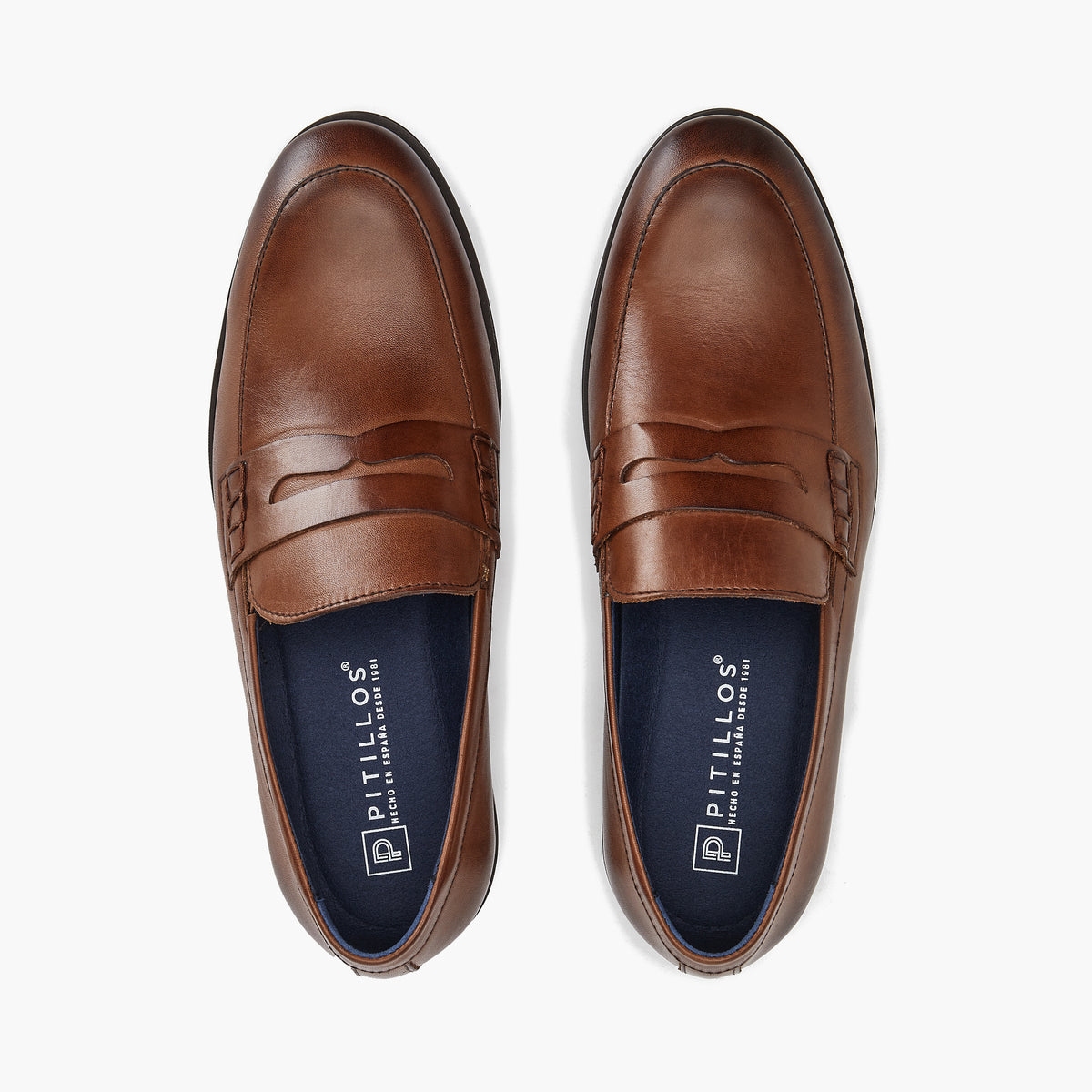 Mocasin vestir con antifaz hombre color marron