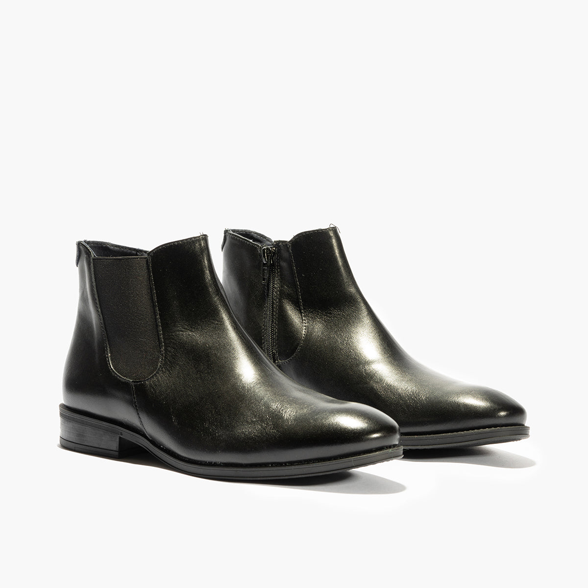 Botín Chelsey vestir hombre con elasticos color negro