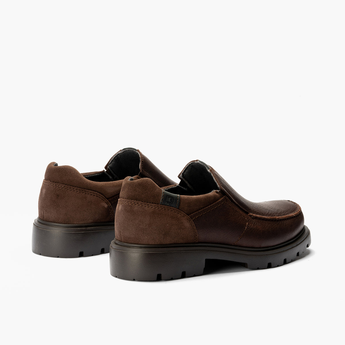 Manoletina Merlin hombre con elasticos color marron