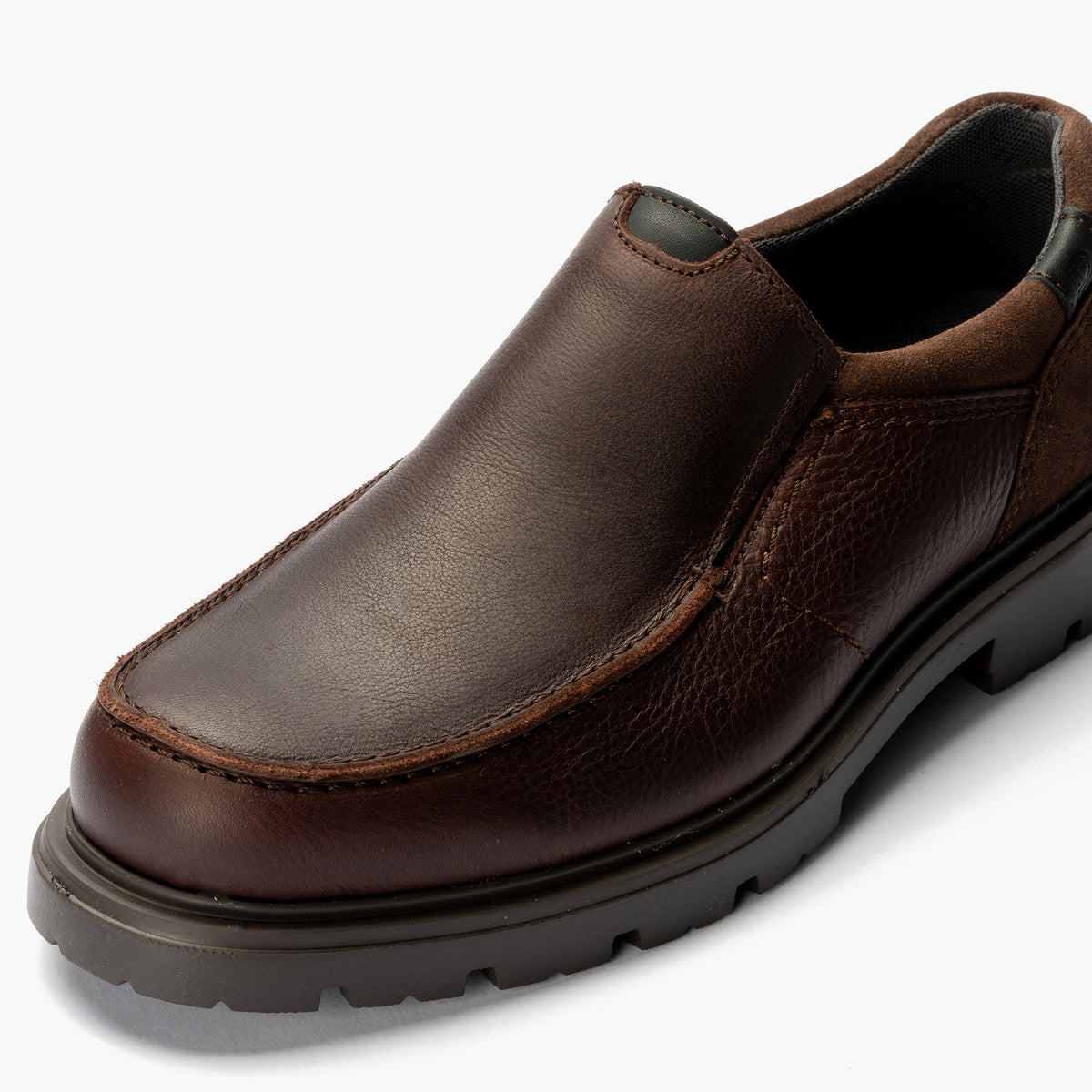 Manoletina Merlin hombre con elasticos color marron