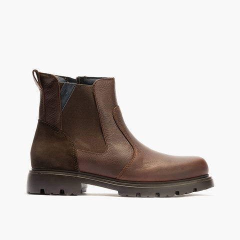 Botín Chelsey Merlin hombre con elasticos color marron