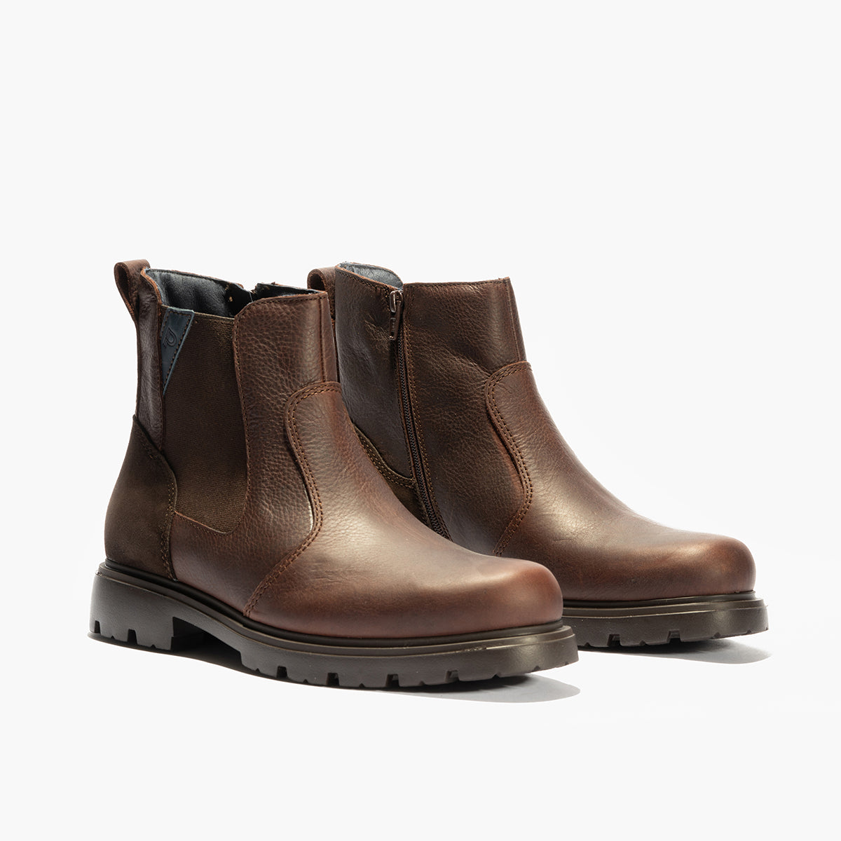 Botín Chelsey Merlin hombre con elasticos color marron