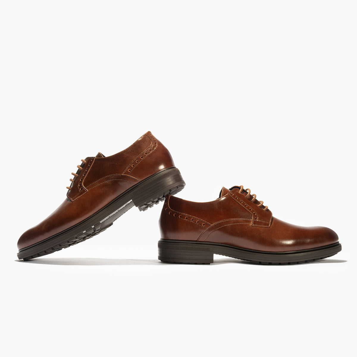 Blucher en Napa hombre con cordones color cuero