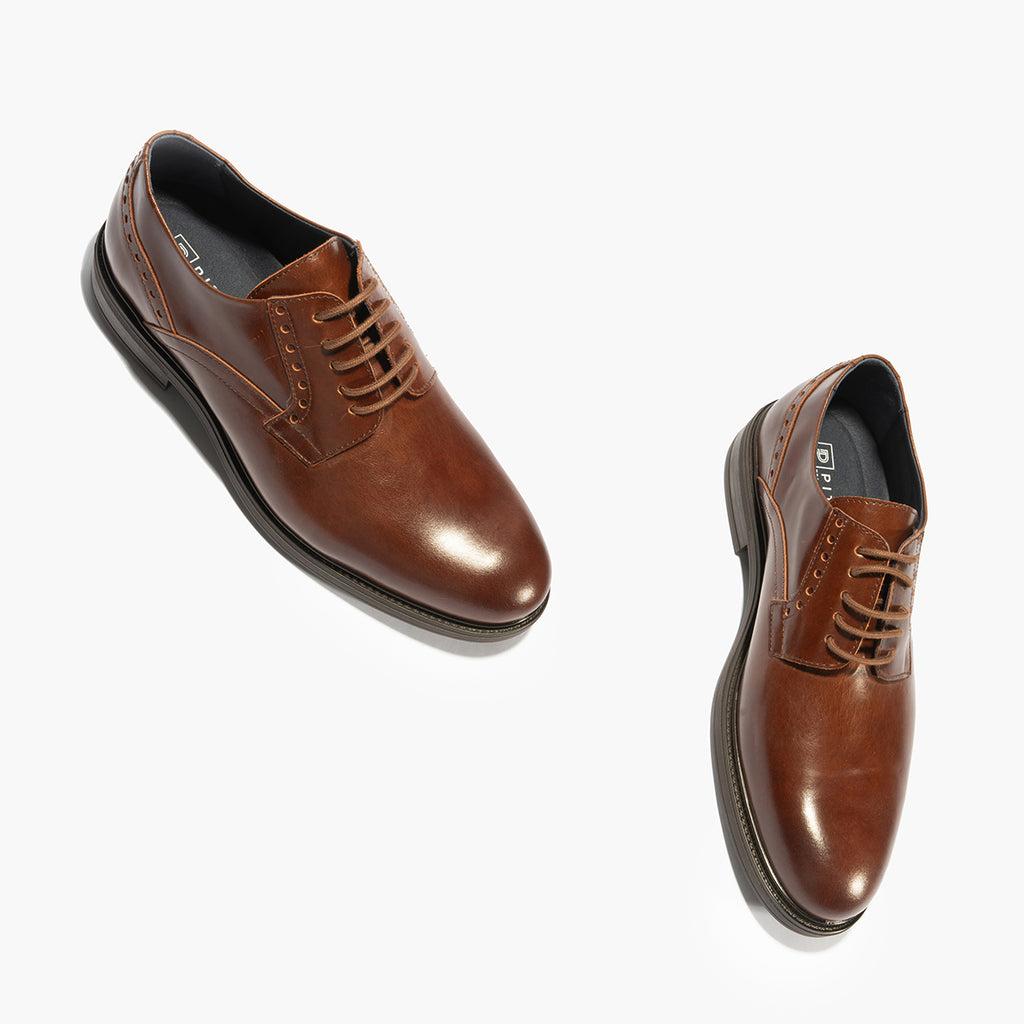 Blucher en Napa hombre con cordones color cuero