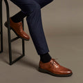 Blucher en Napa hombre con cordones color cuero