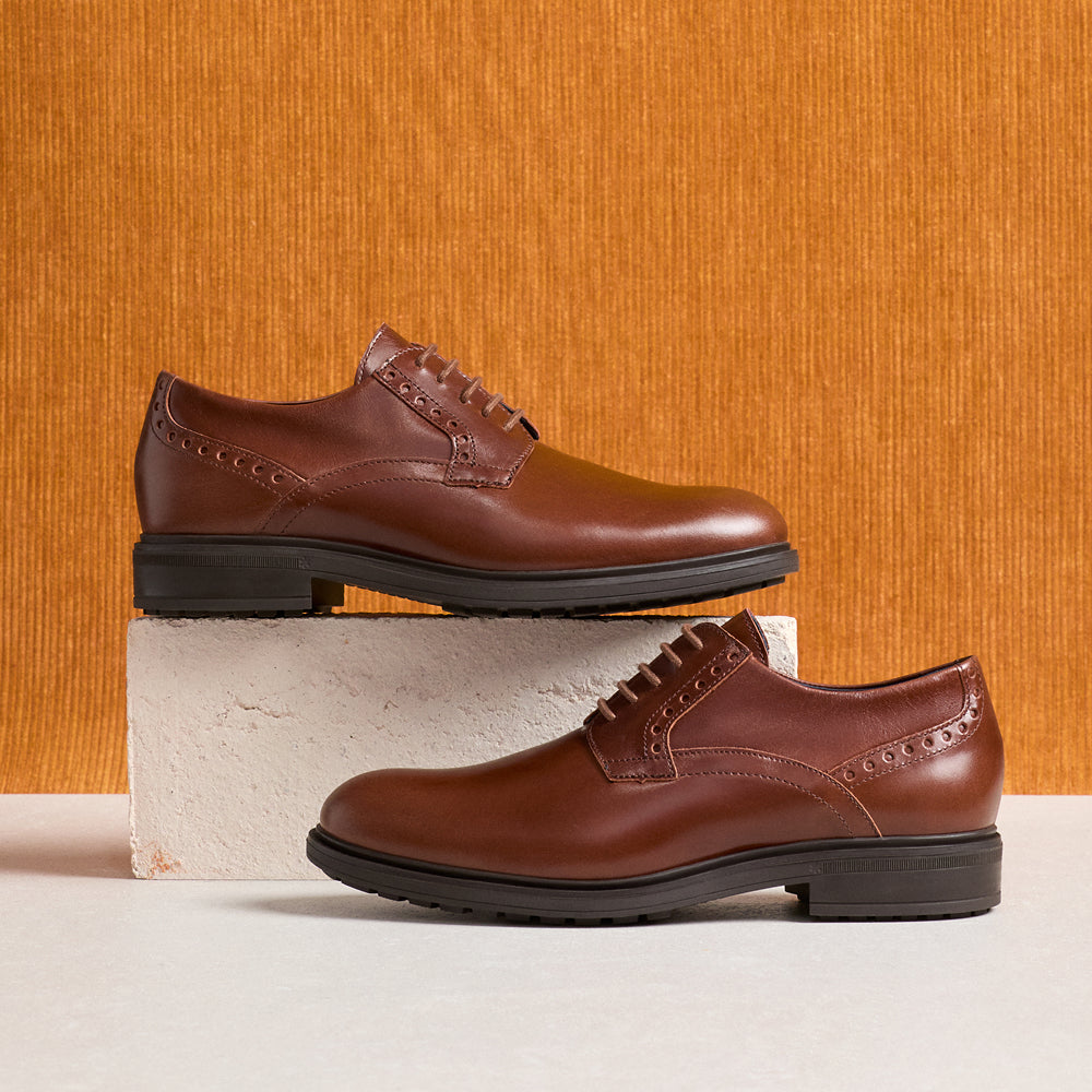 Blucher en Napa hombre con cordones color marron